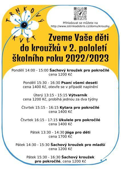 Kroužky pro děti ve druhém pololetí Kroužky pro děti ve druhém pololetí