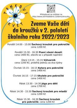 Kroužky pro děti ve druhém pololetí