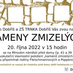 Kameny zmizelých 2022 Kameny zmizelých 2022