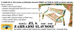 Zahradní slavnost v neděli 25.6.