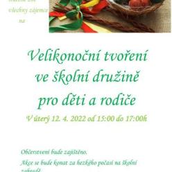 Velikonoční tvoření pro děti i rodiče Velikonoční tvoření pro děti i rodiče